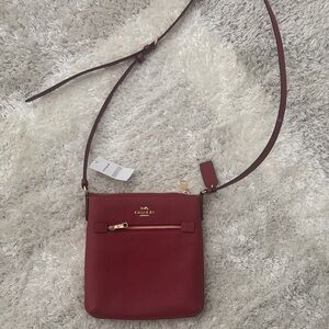 Brand New Coach Burgundy Crossbody Bag